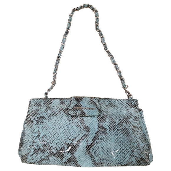 JUDITH RIPKA Snakeskin Python Embossed Leather Shoulder  Bag - Picture 2 of 15